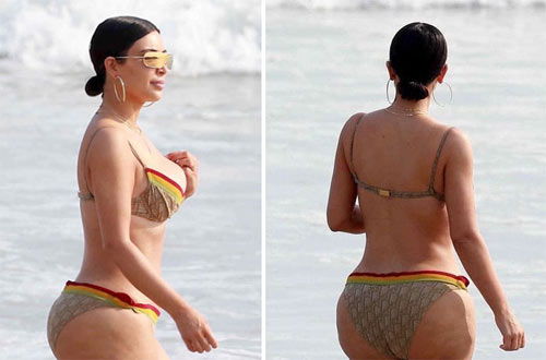 Dân tình choáng vì bikini táo bạo của &#34;Kim siêu vòng 3&#34; - 6