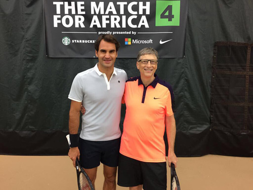 Federer và Bill Gates bùng nổ ở trận tennis &#34;tỷ đô&#34; - 2