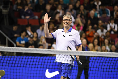 Federer và Bill Gates bùng nổ ở trận tennis &#34;tỷ đô&#34; - 9