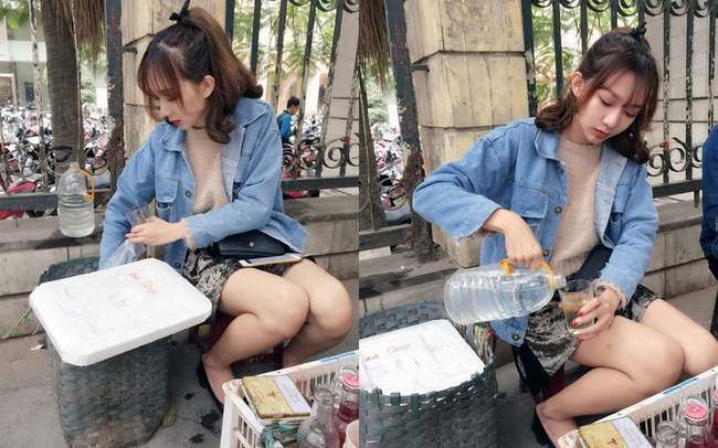 Luu Tuyết Nhung (24 tuổi, Nam Định, cựu sinh viên trường Học viện Bưu chính Viễn thông) được biết đến từ hình ảnh ăn mặc sành điệu bán trà đá vỉa hè. Hình ảnh được dân mạng chia sẻ rần rần vào đầu tháng 3/2017, cô gái trong ảnh nhận được nhiều sự chú ý. 