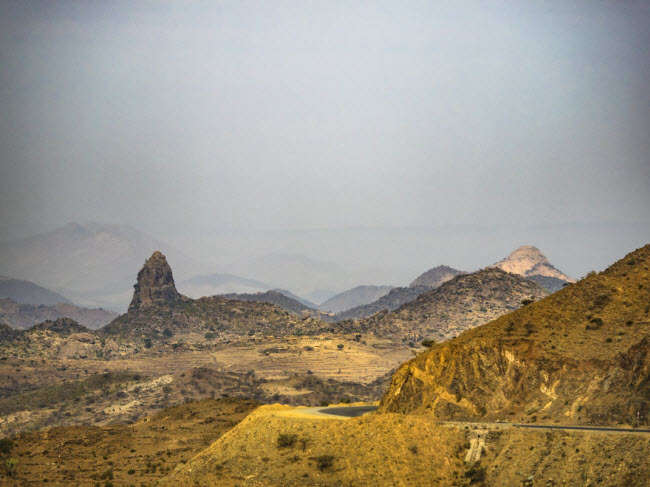 Phong cảnh như trên hành tinh khác tại miền tây Eritrea.