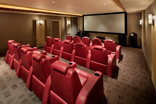 Phòng chiếu phim với sức chứa 15 người.