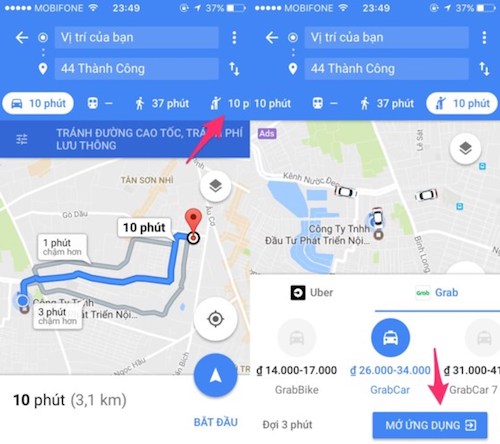 Cách đặt xe Uber hoặc Grab bằng Google Maps - 1