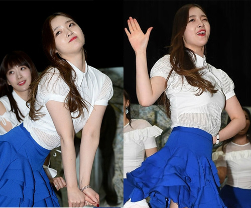 Mỹ nữ Hàn gặp sự cố ngượng chín mặt vì nhảy quá sung - 1