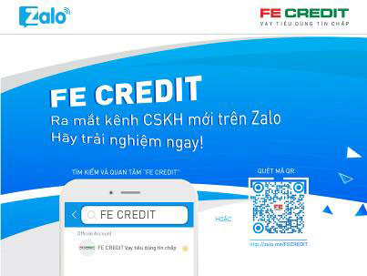 FE CREDIT ra mắt kênh chăm sóc khách hàng trực tuyến trên Zalo - 1