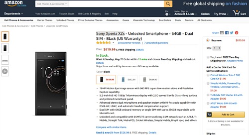 Sony Xperia XZs giảm giá còn 14 triệu đồng - 1