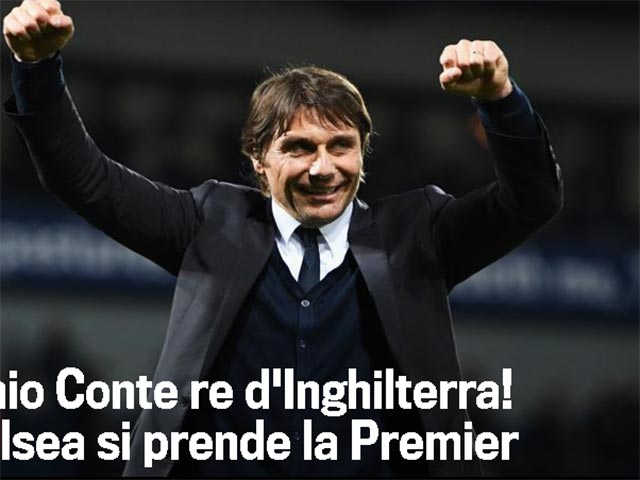 Báo chí ca ngợi Chelsea vô địch: Conte là nhà vua nước Anh
