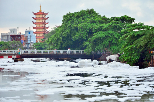 &#34;Tuyết&#34; phủ trắng kênh đen khiến người SG ngỡ ngàng - 4