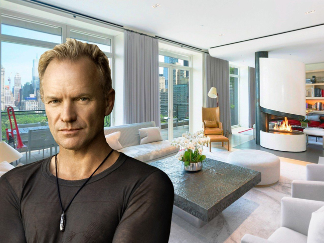 Ca sĩ nhạc Rock người Anh Sting và vợ, Trudie Styler, vừa rao bán căn penthouse tuyệt đẹp của họ với giá 56 triệu USD (~ 1.262 tỷ đồng).
