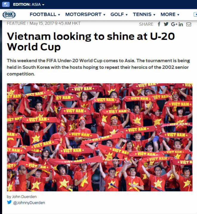 Báo chí châu Á tin U20 Việt Nam sẽ gây sốc ở World Cup - 1