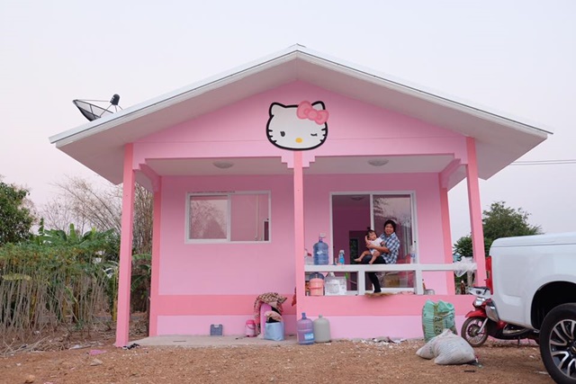 Bố mẹ của năm: Bỏ trăm triệu xây nhà Kitty hồng rực cho con gái - 1