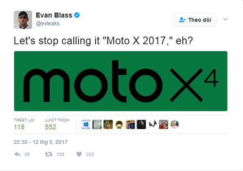 Motorola Moto X 2017 sẽ có tên gọi là Moto X4 - 1