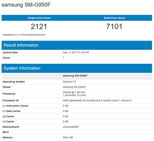 Galaxy S8 chạy Exynos 8895 lập kỷ lục điểm số Geekbench đa lõi - 1