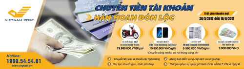 Khuyến mãi Dịch vụ chuyển tiền tài khoản – Hân hoan đón lộc tại Bưu điện VN - 1