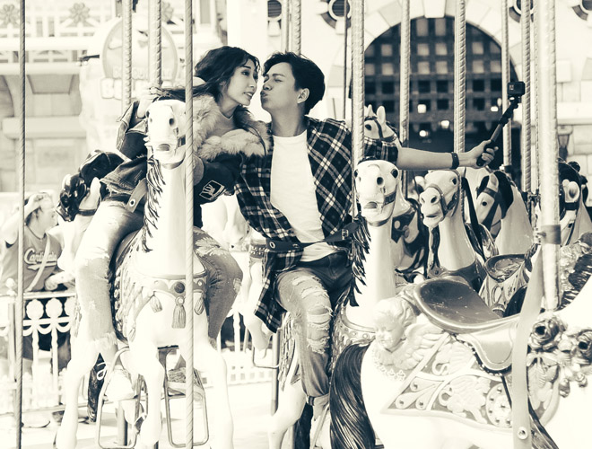 Ngô Kiến Huy và bạn gái tái hiện cảnh "Nấc thang lên thiên đường" - 4