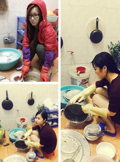 Ở ngoài sang chảnh, mỹ nhân Việt về nhà vẫn rửa chân, đút ăn cho mẹ - 4