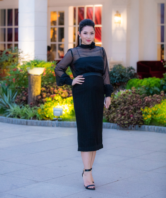 Bảo Trâm bụng bầu vẫn sexy không kém sao "Nhật ký Vàng Anh" - 2