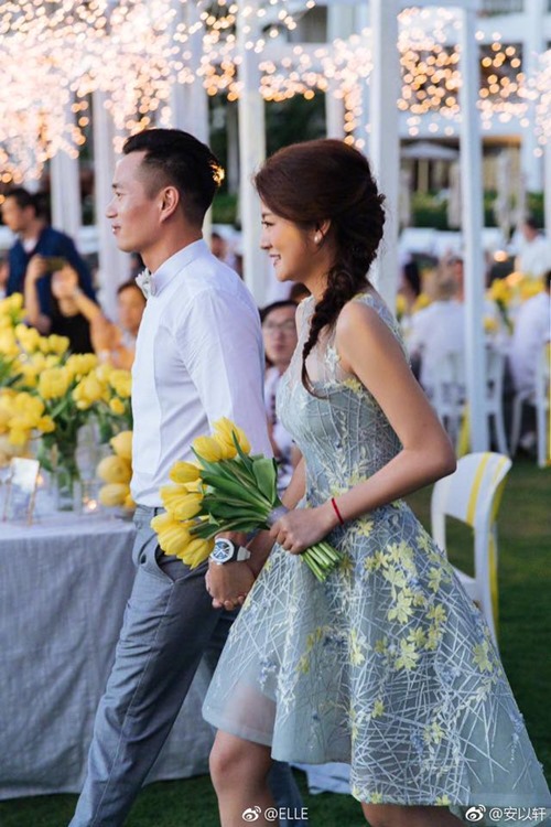 An Dĩ Hiên đẹp tựa như tranh trong đám cưới với tỷ phú USD - 2