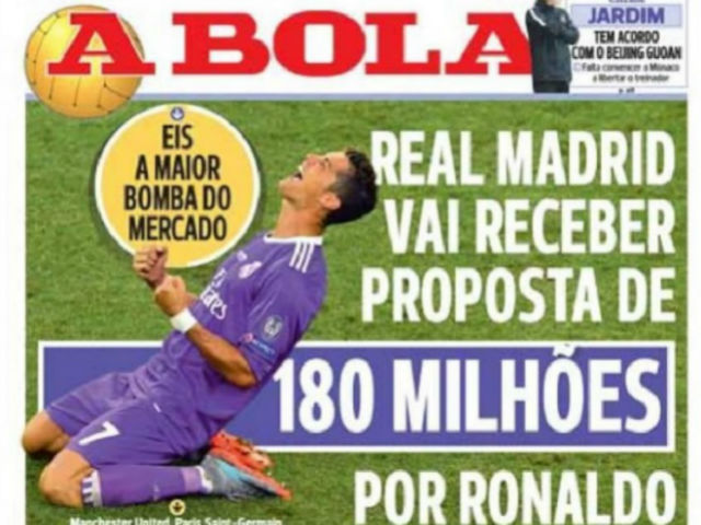 MU & PSG đấu giá Ronaldo: Real chào bán 180 triệu euro