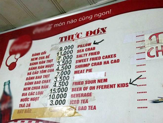 Những menu đồ ăn khiến thực khách cười…&#34;đứt ruột&#34; - 5