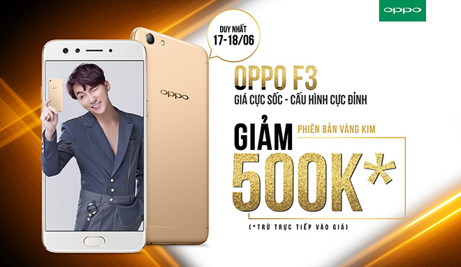 OPPO F3 cấu hình đỉnh giảm 500,000đ ngày cuối tuần - 4