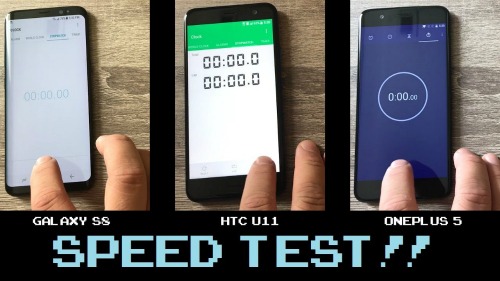 Video bộ ba OnePlus 5, Galaxy S8 và HTC U 11 đọ tốc độ - 1
