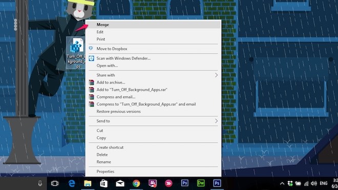 Hướng dẫn tắt ứng dụng chạy ngầm trên Windows 10 bằng một cú click chuột - 1