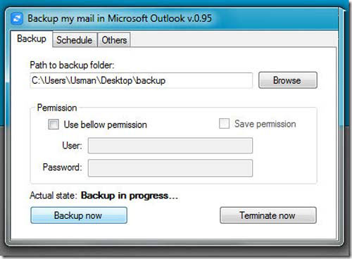 Lập lịch sao lưu tập tin Outlook PST với Backup my Mail - 1