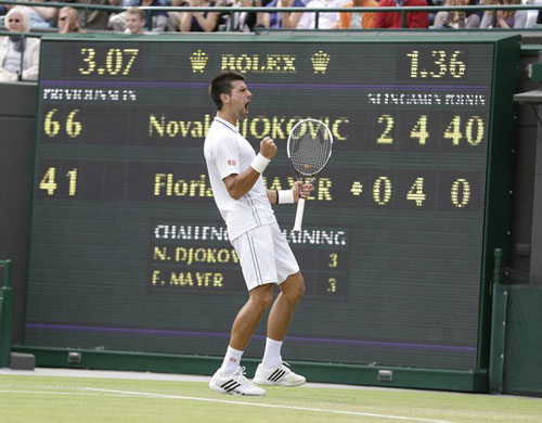 Djokovic - Mayer: Tiếp bước chinh phạt (Video tennis, TK Wimbledon) - 1