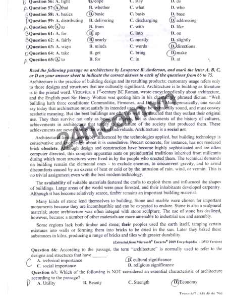 Đề thi đại học môn Tiếng Anh khối A1 - 6