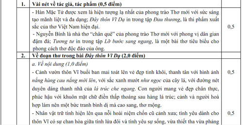 Đáp án chính thức khối B, C - 12