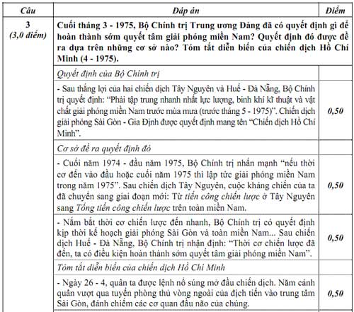 Đáp án chính thức khối C (tiếp) - 3