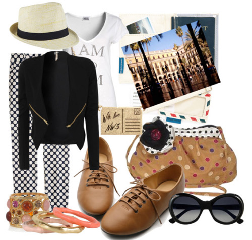 Quần chấm bi xao xuyến gọi thu vàng - 12