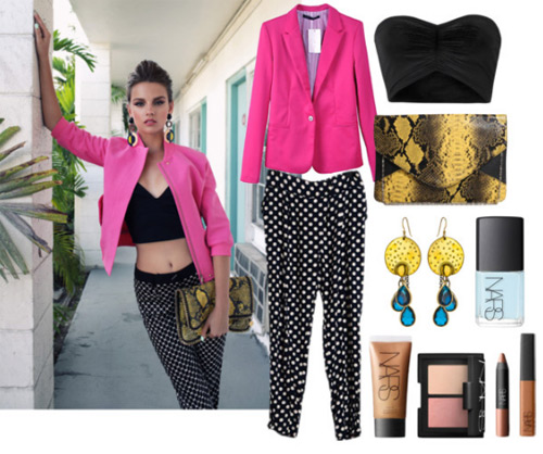 Quần chấm bi xao xuyến gọi thu vàng - 13