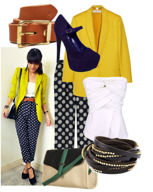 Quần chấm bi xao xuyến gọi thu vàng - 14