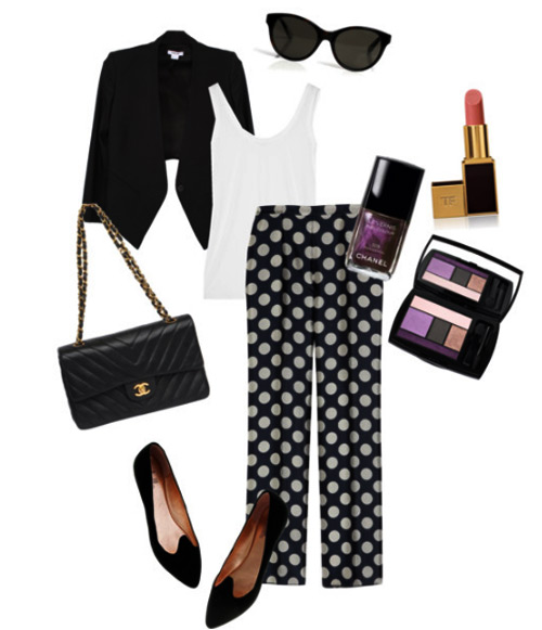 Quần chấm bi xao xuyến gọi thu vàng - 16