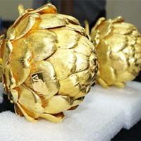 Ngắm cặp hoa Atiso bằng vàng lớn nhất Việt Nam