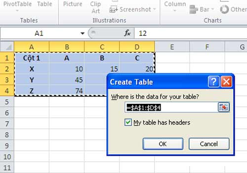 Vài thủ thuật nhỏ khi làm việc với Excel - 3