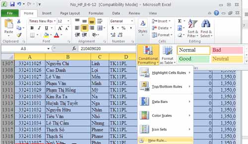 Vài thủ thuật nhỏ khi làm việc với Excel - 7