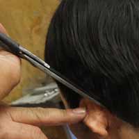 Sức khỏe đời sống - Ép cắt tóc làm con đứt tai