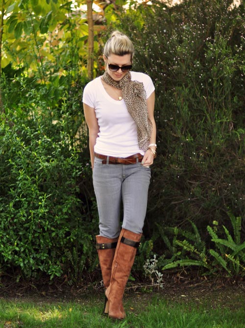 "Mix" quần jeans và T-shirt trắng - 19