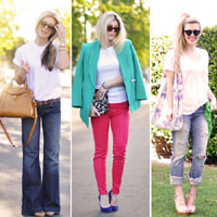 Bí quyết mặc đẹp - "Mix" quần jeans và T-shirt trắng