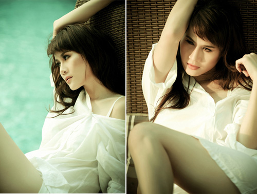 Mỹ nhân Việt mượn sơ-mi trắng khoe body - 16