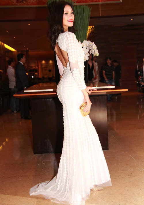 Hoa hậu Thùy Dung khéo "úp mở" cơ thể - 10