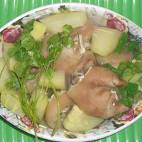 Ẩm thực - Canh móng heo hầm đu đủ của ngoại
