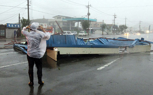 Chùm ảnh bão Bolaven tàn phá Hàn Quốc - 9
