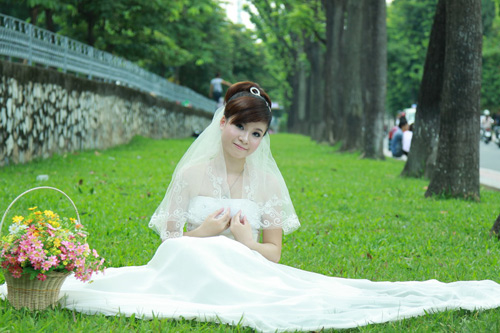 Thiếu nữ Hà Nội rạng rỡ làm cô dâu - 5