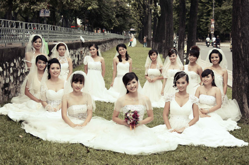 Thiếu nữ Hà Nội rạng rỡ làm cô dâu - 3