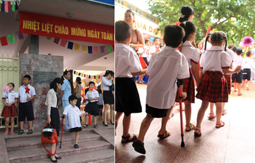 Ngày đầu đi học của "chú lính chì" Thiện Nhân - 3