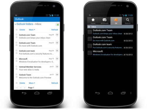 2 cách duyệt email Outlook trên thiết bị Android - 1